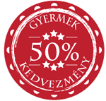 50% gyermek kedvezmény